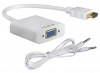 POWERTECH Μετατροπέας HDMI σε VGA με audio jack 0.20m CAB-H072 White POWERTECH Μετατροπέας HDMI σε VGA με audio jack 0.20m CAB-H072 White
