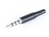 3.5mm Stereo Jack μαζι με μικροφωνο σε μαυρο χρωμα 3.5mm Stereo Jack μαζι με μικροφωνο σε μαυρο χρωμα
