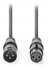 Nedis Balanced XLR Male to XLR Female Cable 10m (COTG15010GY100)