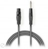 NEDIS Unbalanced XLR Audio Cable (COTH15120GY30) (XLR 3-pin Female to 6.35mm Male)