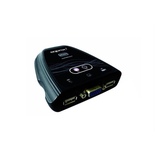 Approx 2 Port USB / VGA KVM Switch with Cables APPKVMUSB2P