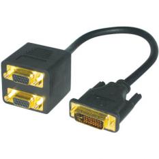 DVI-I to 2x VGA Gold Plated Cable Splitter 563 (OEM)