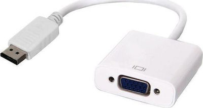 DisplayPort (Male) to VGA (Female) Adapter 0.20m (White) (CAB-DP006) (Converter)