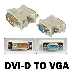 DVI-D to VGA Adapter (24+1 Pin Male to 15 Pin Female) (OEM)
