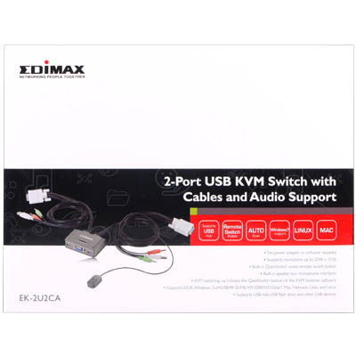 Edimax USB KVM Switch 2 Θυρών με Ήχο EDIMAX EK-2U2CA