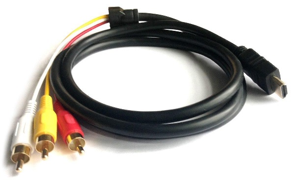 HDMI Male to Composite AV (3x RCA Male) Cable 1.5m (OEM)