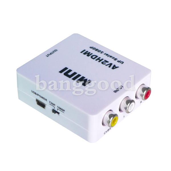 Mini Μετατροπέας 3RCA Audio Video AV to HDMI Converter Switch Box S