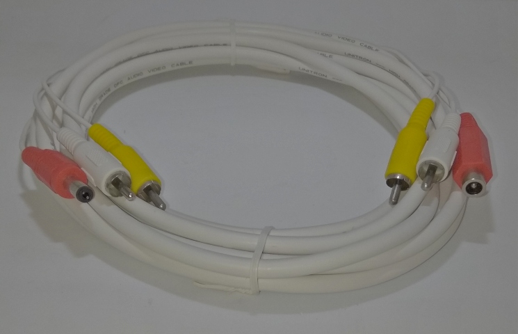 Cable Monitor Unitron 2RCA/M+DC/F-2RCA/M+DC/M UNT-905 5m (OEM)