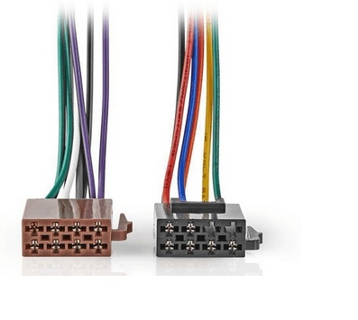 NEDIS ISOCSTANDVA Standard ISO Cable for Radio - 2x Car Connectors 0.15m (M)