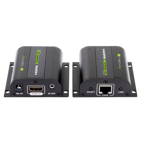 Techly EXT-E70I HDMI extender via CAT6/6A/7 60m 1080p / 3d with IR remote control transmission
