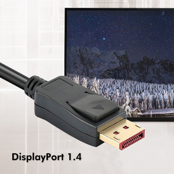 Techly ICOC DSP-A14-050NT Display port 8K M / M 5m Black