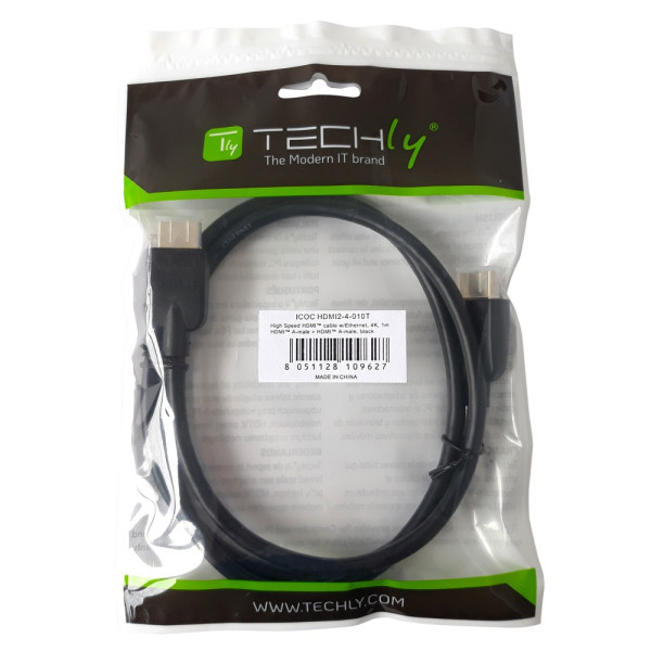 Techly ICOC HDMI2-4-010T cable HDMI ™ High Speed 2.0 A / AM / M 1m Black