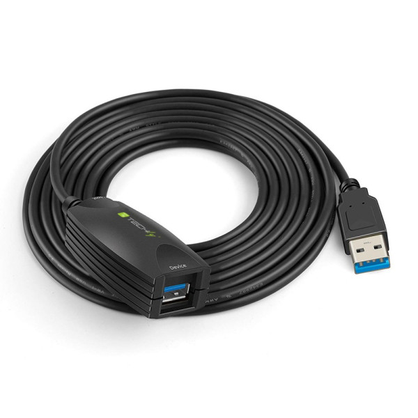Techly ICUR3050 USB3.0 SuperSpeed Active Extension Cable 5m Black