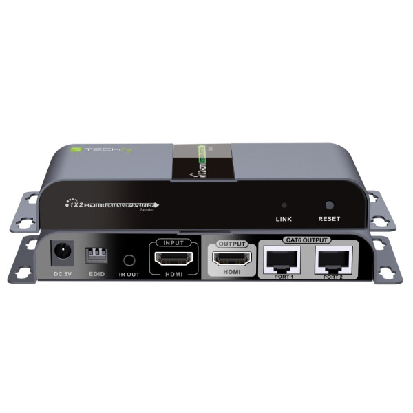 TECHLY IDATA EX-HL21TY HDMI EXTENDER KIT 1 TRANSMITTER 2 RECEIVERS WITH IR 40M CAT6/6a/7