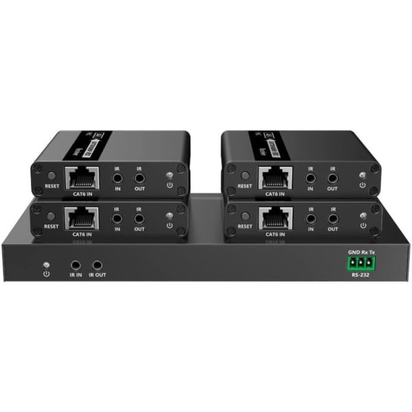 TECHLY IDATA EX-HL41TYP Διαχωριστής 4K HDMI 4 κατευθύνσεων με επέκταση σε καλώδιο δικτύου έως 70 μέτρα