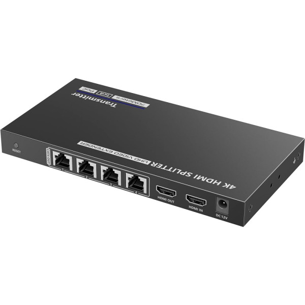 TECHLY IDATA EX-HL41TYP Διαχωριστής 4K HDMI 4 κατευθύνσεων με επέκταση σε καλώδιο δικτύου έως 70 μέτρα
