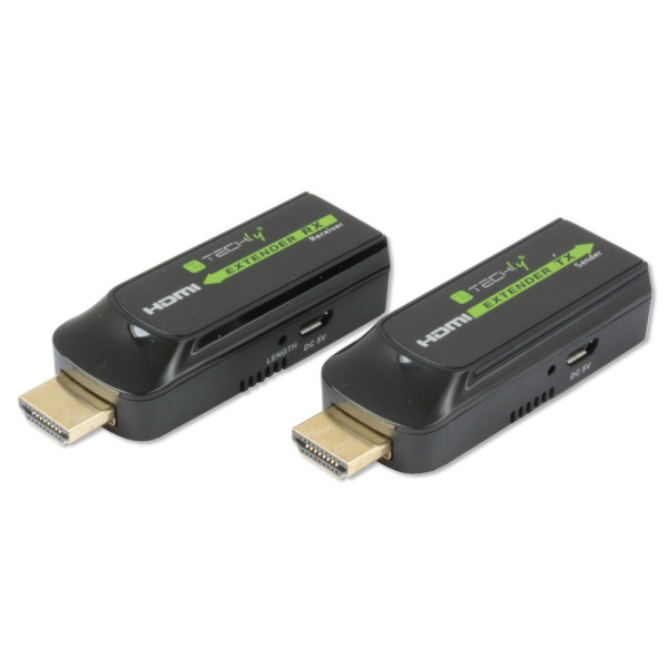 Techly IDATA EXT-E70S Αναμεταδότης εικόνας και ήχου μέσω Cat. 6 / 6A / 7 RJ45 έως 40 μέτρα