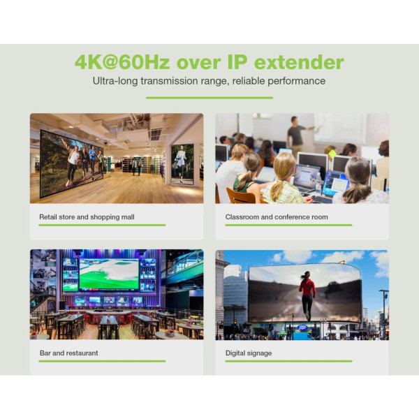 TECHLY IDATA EXTIP-483 HDMI Extender 4K@60Hz με καλώδιο IR σε Cat.6 έως 120m