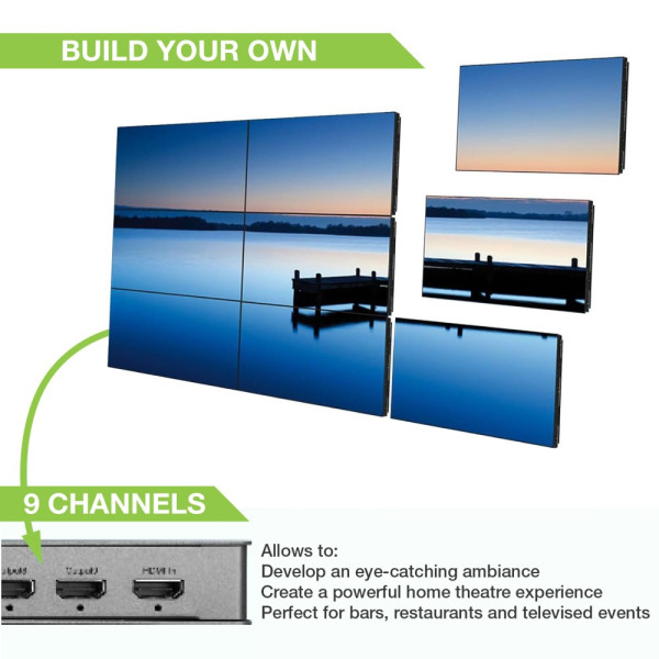 TECHLY IDATA HDMI-109VW 3x3 HDMI 9 Channel Video Wall Controller