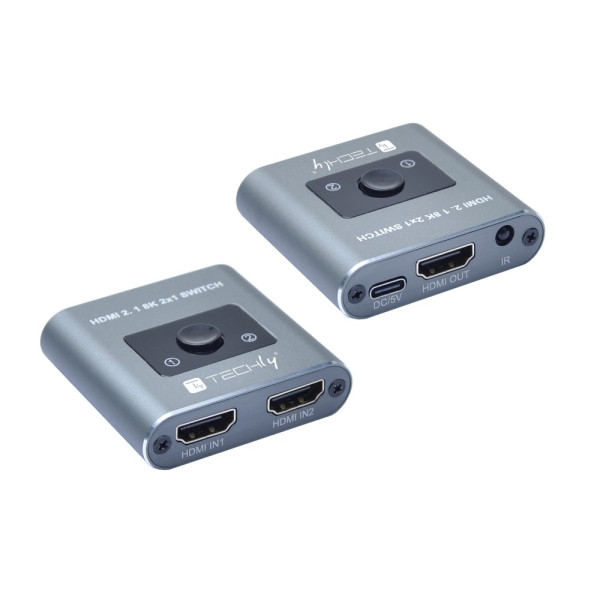 TECHLY IDATA HDMI-2128KT Διακόπτης 2x1 HDMI 2.1 8K