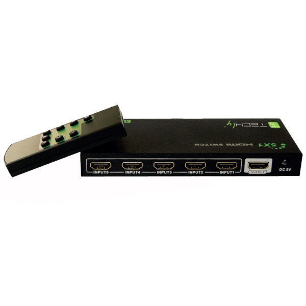 Techly IDATA HDMI-4K51 - HDMI Switch 5x1 4K