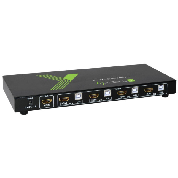Techly IDATA KVM-HDMI4U 4x1 KVM SWITCH με USB και HDMI 4K