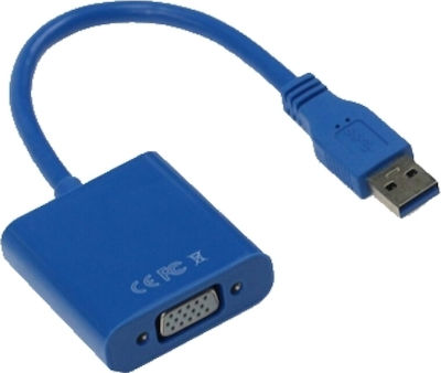 Blue USB 3.0 to VGA Adapter (OEM)