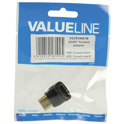 VALUELINE Μετατροπέας HDMI αρσ. σε HDMI θηλ. σε γωνία 90° VGVP 34901 B