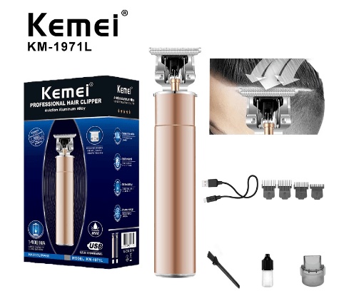 KEMEI Professional Electric Hair Clipper (KM-1971L) (USB Rechargeable) (4 Cutting Heads) (IPX6 Waterproof)