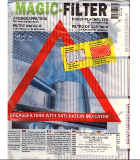 Grease Filter with Saturation Indicator 114 x 47mm (OEM)