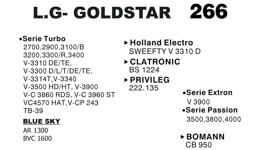 Σακούλες για σκούπα με φίλτρο 266-GOLDSTAR TYRBO 2700/2900/3100 newfiltration x5 τεμάχια (OEM)