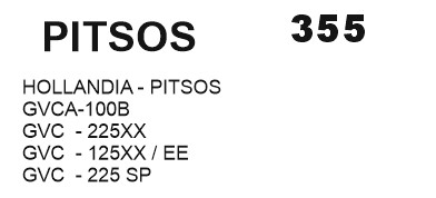 Σακούλες για σκούπα με φίλτρο 355-PITSOS-HOLLANDIA x5 τεμάχια (OEM)