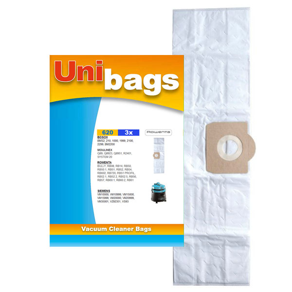 Unibags 620  Vacuum Cleaner Dust Bags Universal FOR BOSCH, MOULINEX, ROWENTA, SIEMENS