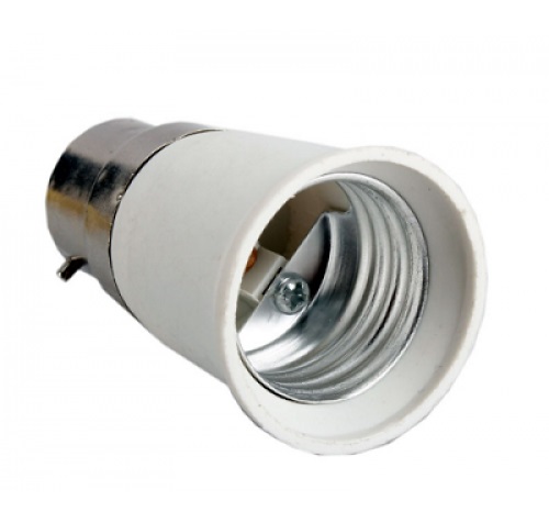 B22 to E27 Bayonet to Screw Adapter