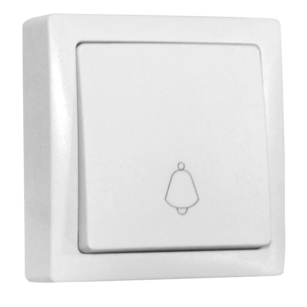 External white 10A bell pushbutton IP20