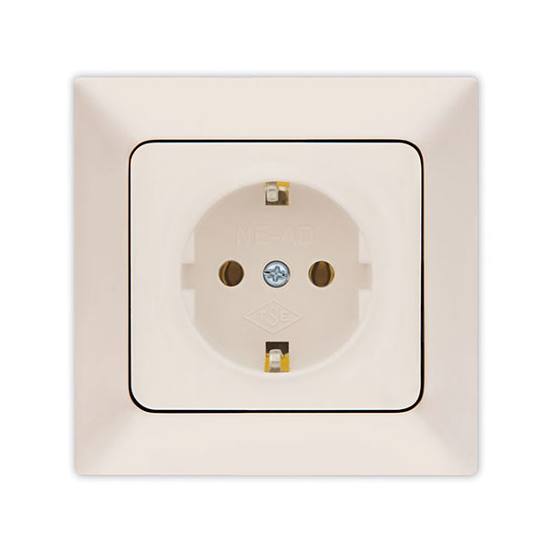 Shuko socket in beige color 16A NE-AD
