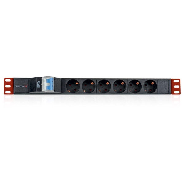 Techly I-CASE STRIP-61UD πολύπριζο με διακόπτη Rack 19 