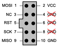USB AVRISP PL AVR ISP programmer