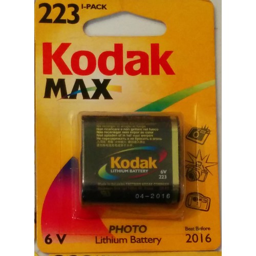 Kodak Max K223L 6V Lithium Battery