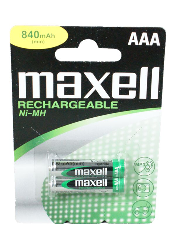 Maxell Rechargeable AAA (LR03) Batteries (HR03-840-2) (2-Pack)