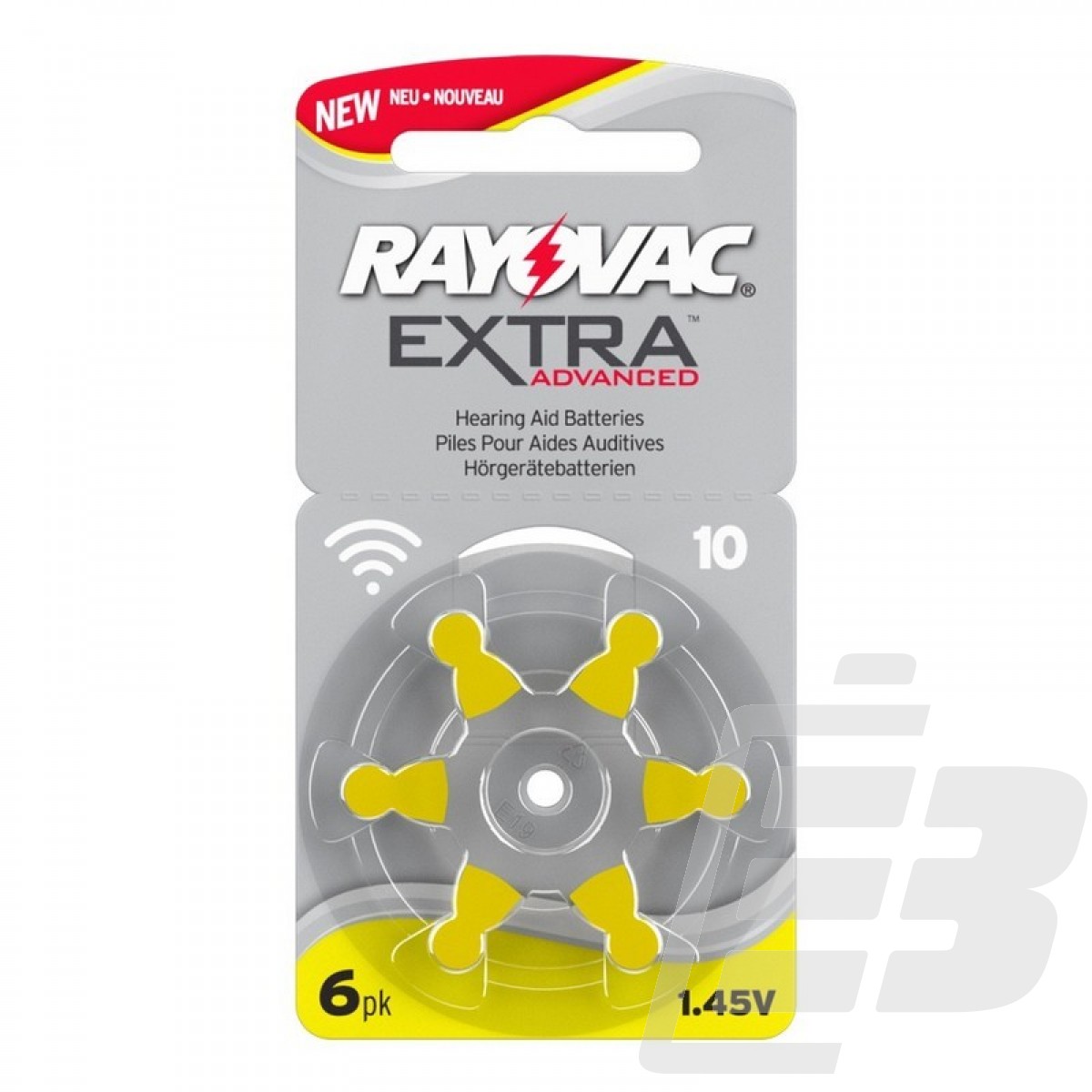 Μπαταρίες Rayovac Extra Advanced A10 ακουστικών Βαρηκοΐας τύπου 10 1.45V PR70 blister 6 τεμαχίων