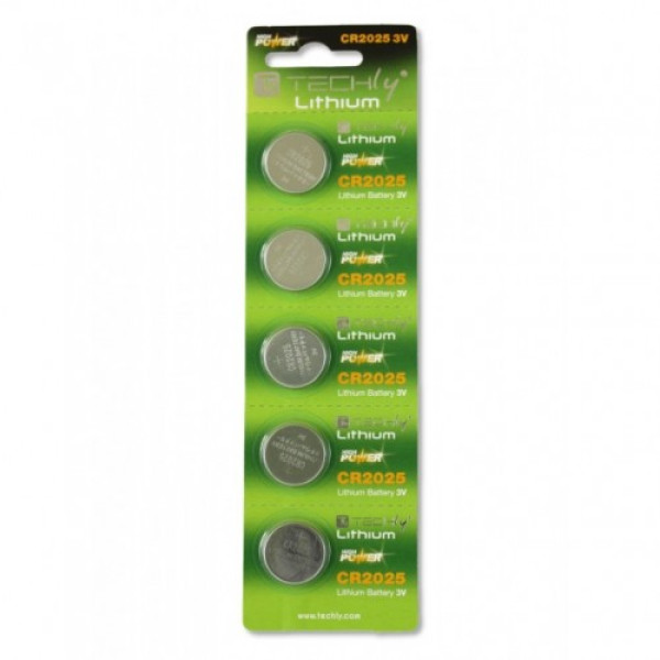 Techly IBT-KCR2025 / Lithium Batteries CR2025 3V, 5-Pack) (IBT-KCR2025)