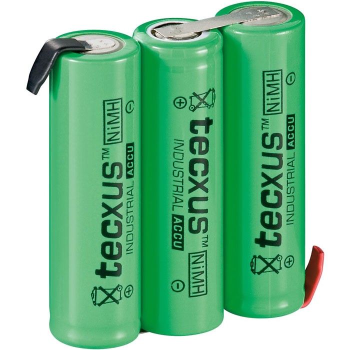 Tecxus Rechargeable 3x AAA Ni-MH Batteries (2100mAh) (046-0139)