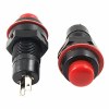 Μπουτόν στιγμιαίο 2pins μαύρο και κόκκινο (OEM)