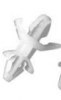 Board spacers set 4x white (OEM)