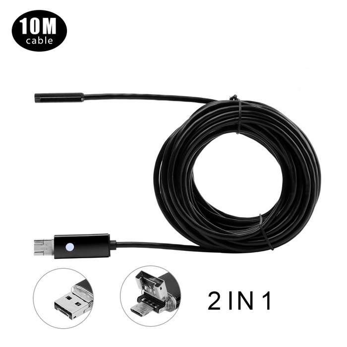 Ενδοσκόπιο Android & PC 2 σε 1 - 6 LED - AN99 Μαύρο (10m)