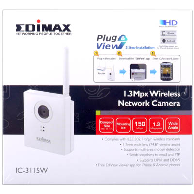 Edimax Ασύρματη IP Κάμερα 1.3Mp EDIMAX IC-3115W