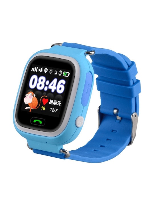 INTIME Παιδικό Smartwatch με GPS και Καουτσούκ/Πλαστικό Λουράκι Μπλε