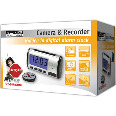 Konig Clock with Camera and Recorder SEC-DVRD CD10