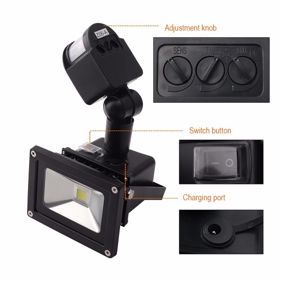 20W LED Dark Sensor Solar Flood light Spot Lamp Outdoor Waterproof Path Emergency Lighting for Home / Garden / Camping etc.
